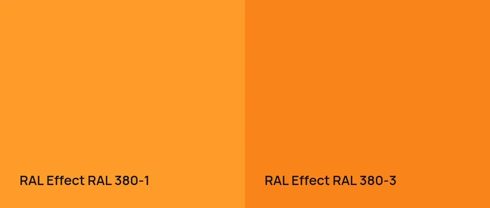 RAL Effect  RAL 380-1 vs RAL Effect  RAL 380-3