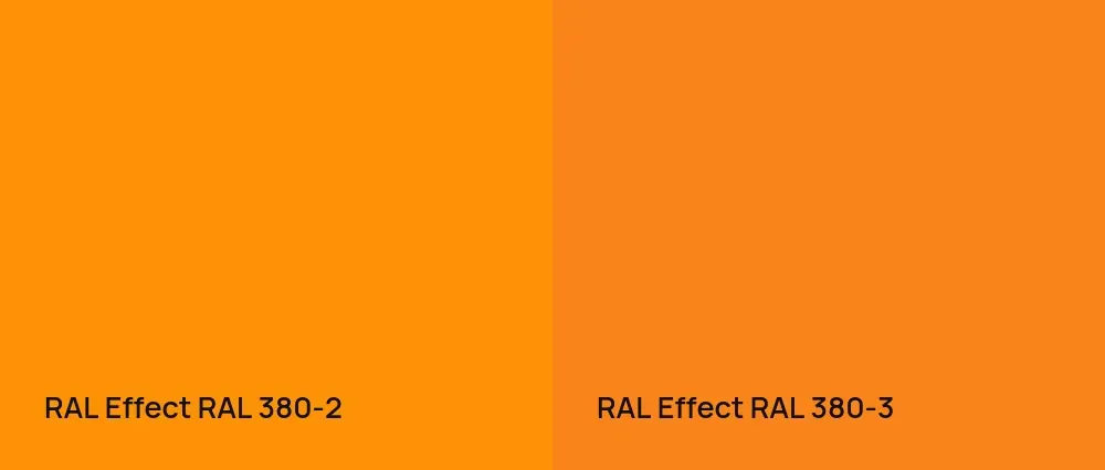 RAL Effect  RAL 380-2 vs RAL Effect  RAL 380-3