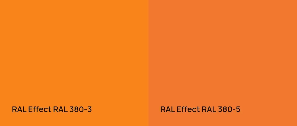 RAL Effect  RAL 380-3 vs RAL Effect  RAL 380-5