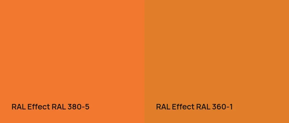 RAL Effect  RAL 380-5 vs RAL Effect  RAL 360-1