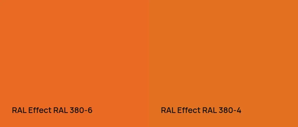 RAL Effect  RAL 380-6 vs RAL Effect  RAL 380-4