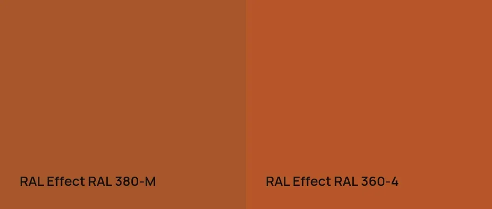 RAL Effect  RAL 380-M vs RAL Effect  RAL 360-4