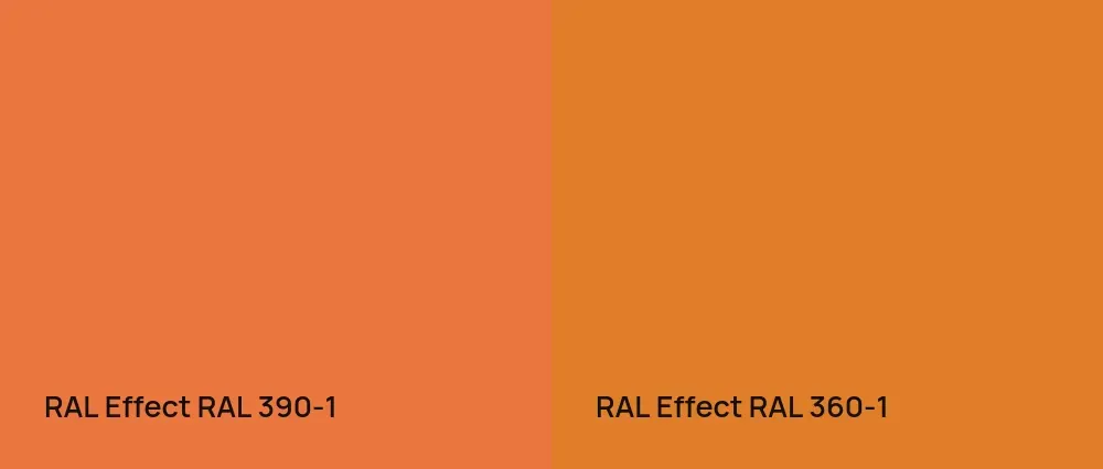 RAL Effect  RAL 390-1 vs RAL Effect  RAL 360-1