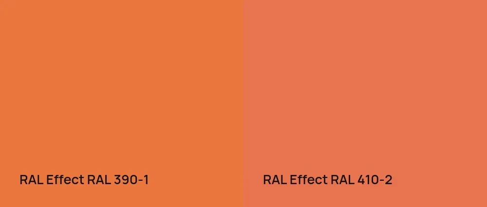 RAL Effect  RAL 390-1 vs RAL Effect  RAL 410-2