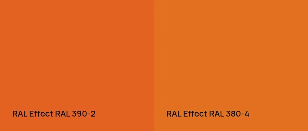 RAL Effect  RAL 390-2 vs RAL Effect  RAL 380-4