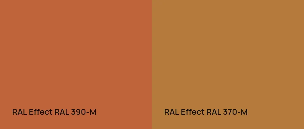 RAL Effect  RAL 390-M vs RAL Effect  RAL 370-M