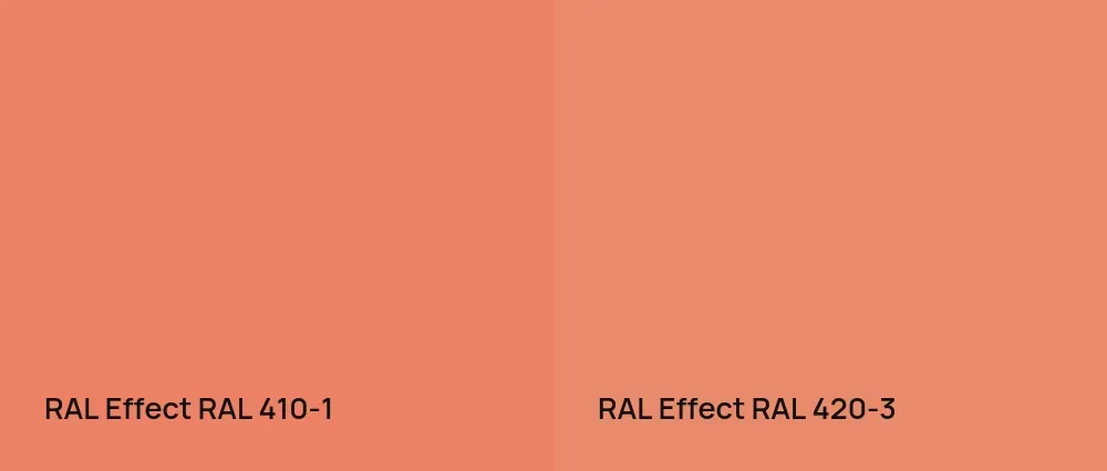 RAL Effect  RAL 410-1 vs RAL Effect  RAL 420-3