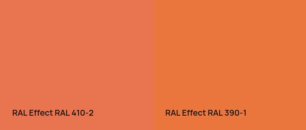 RAL Effect  RAL 410-2 vs RAL Effect  RAL 390-1