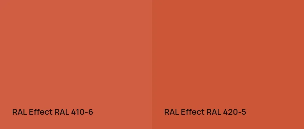 RAL Effect  RAL 410-6 vs RAL Effect  RAL 420-5