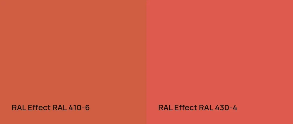 RAL Effect  RAL 410-6 vs RAL Effect  RAL 430-4