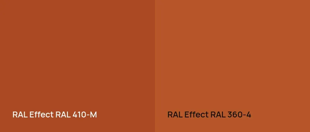 RAL Effect  RAL 410-M vs RAL Effect  RAL 360-4