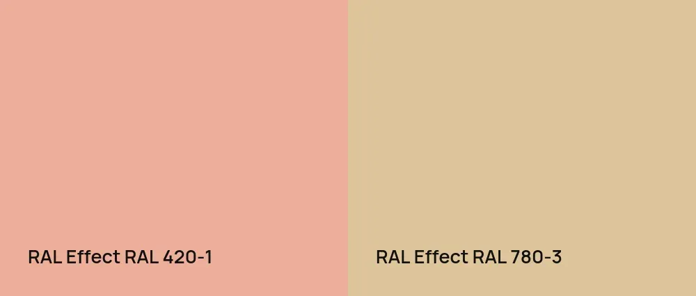 RAL Effect  RAL 420-1 vs RAL Effect  RAL 780-3