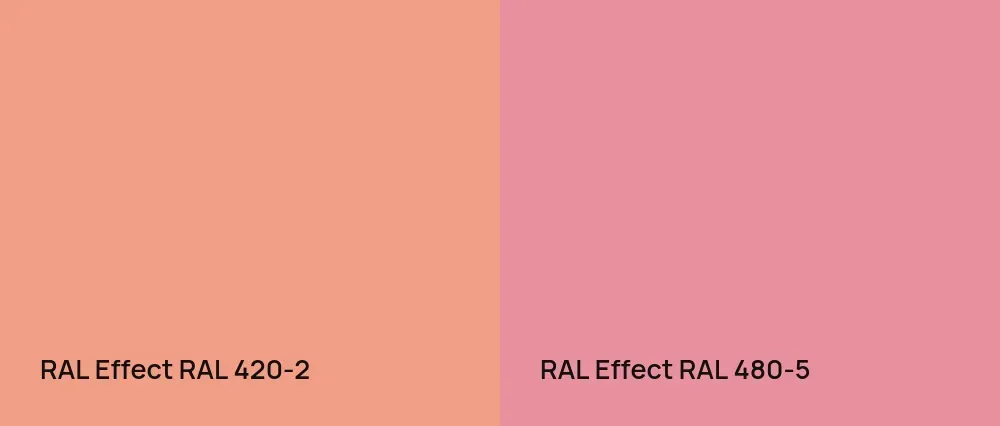 RAL Effect  RAL 420-2 vs RAL Effect  RAL 480-5