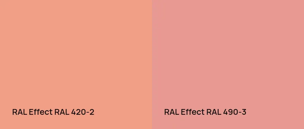 RAL Effect  RAL 420-2 vs RAL Effect  RAL 490-3