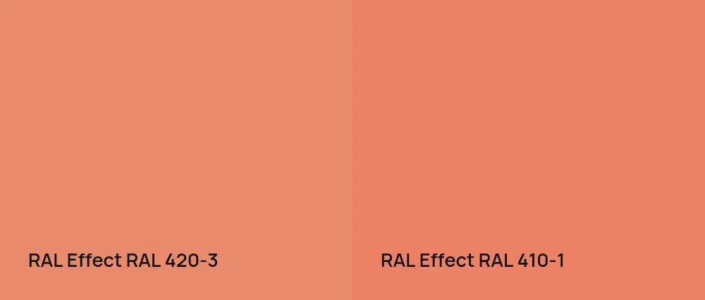 RAL Effect  RAL 420-3 vs RAL Effect  RAL 410-1