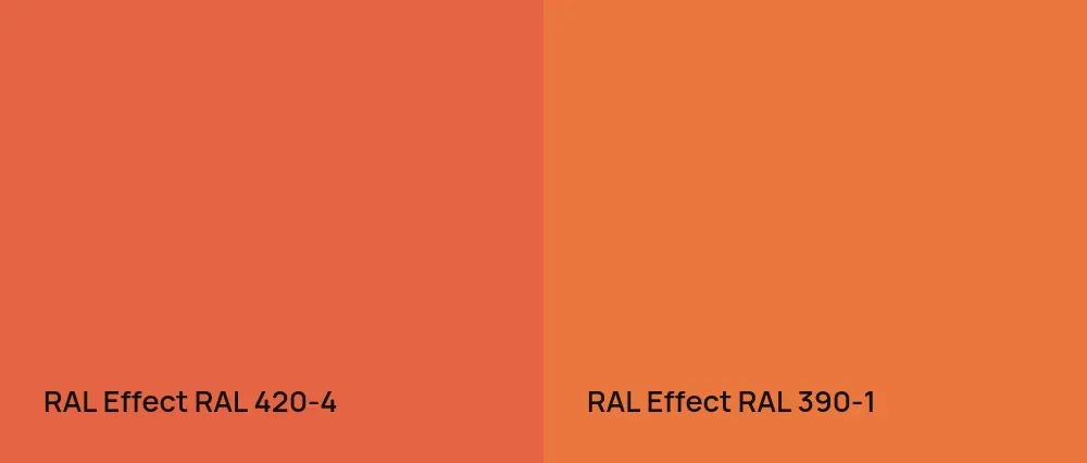 RAL Effect  RAL 420-4 vs RAL Effect  RAL 390-1