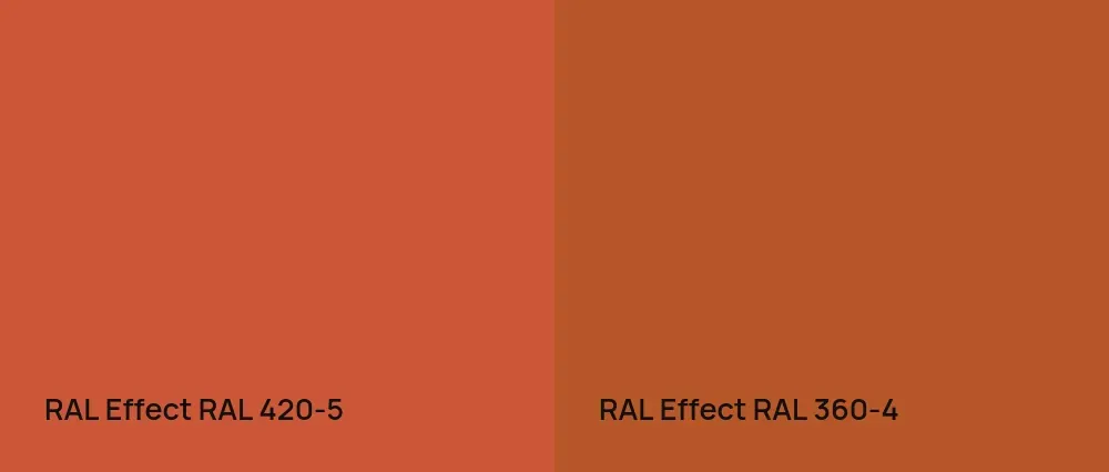 RAL Effect  RAL 420-5 vs RAL Effect  RAL 360-4