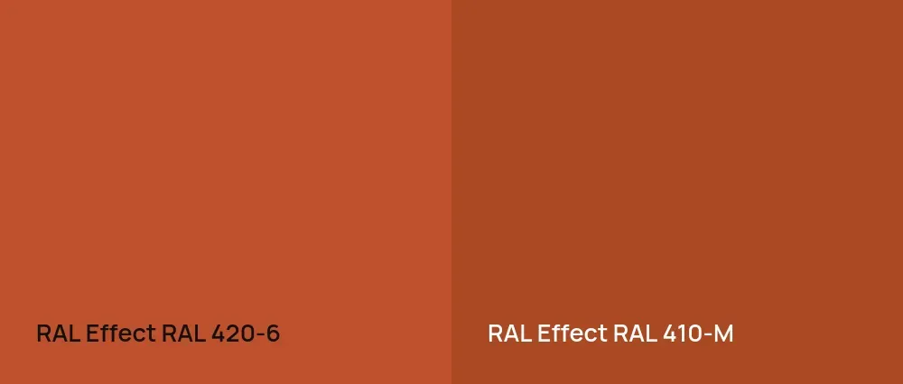 RAL Effect  RAL 420-6 vs RAL Effect  RAL 410-M