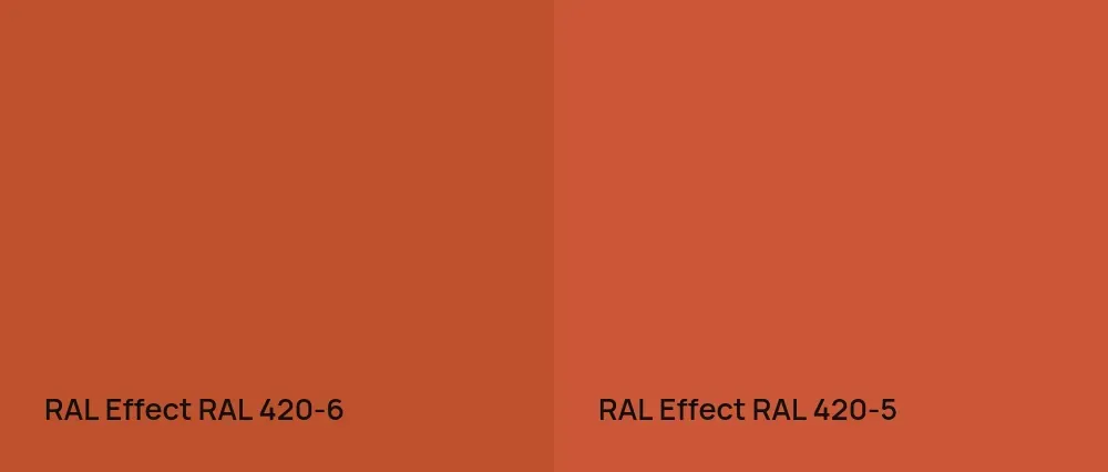 RAL Effect  RAL 420-6 vs RAL Effect  RAL 420-5