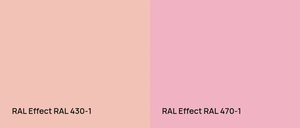 RAL Effect  RAL 430-1 vs RAL Effect  RAL 470-1