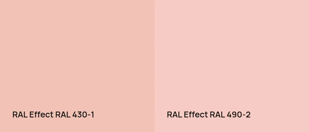 RAL Effect  RAL 430-1 vs RAL Effect  RAL 490-2