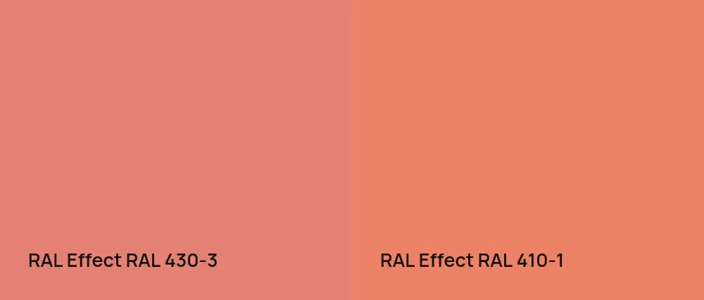 RAL Effect  RAL 430-3 vs RAL Effect  RAL 410-1