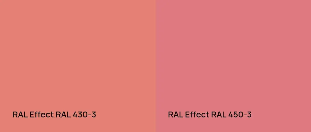 RAL Effect  RAL 430-3 vs RAL Effect  RAL 450-3