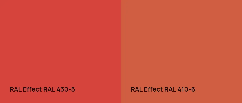 RAL Effect  RAL 430-5 vs RAL Effect  RAL 410-6