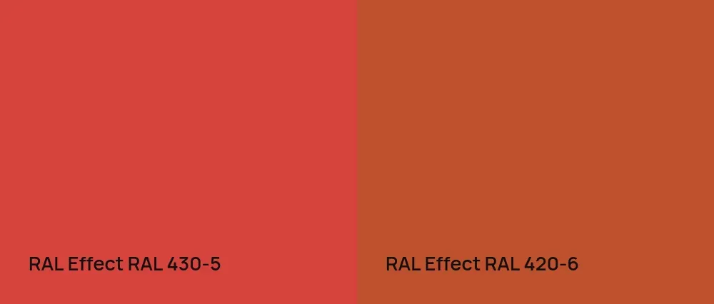 RAL Effect  RAL 430-5 vs RAL Effect  RAL 420-6