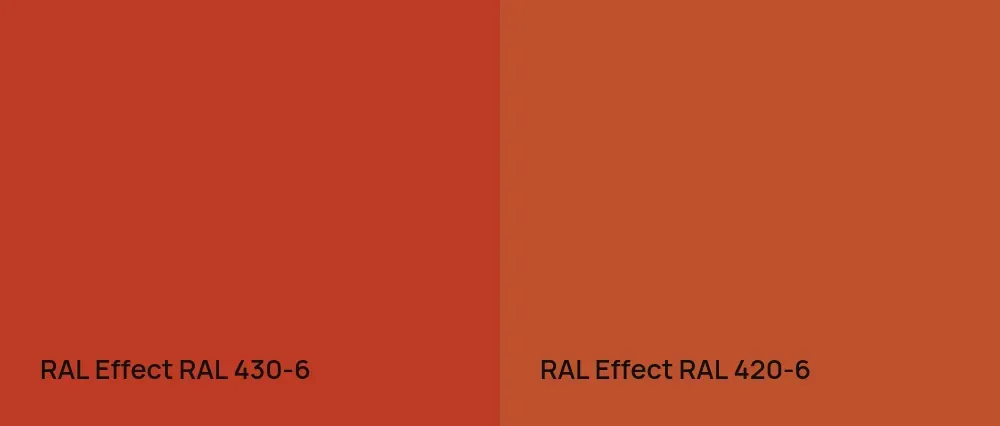 RAL Effect  RAL 430-6 vs RAL Effect  RAL 420-6