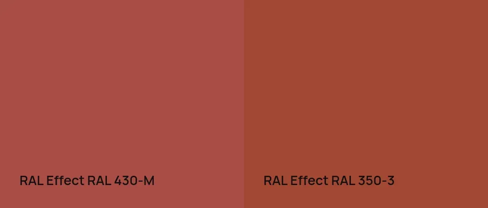 RAL Effect  RAL 430-M vs RAL Effect  RAL 350-3