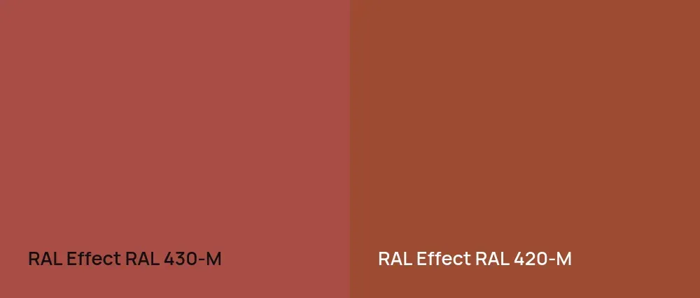 RAL Effect  RAL 430-M vs RAL Effect  RAL 420-M