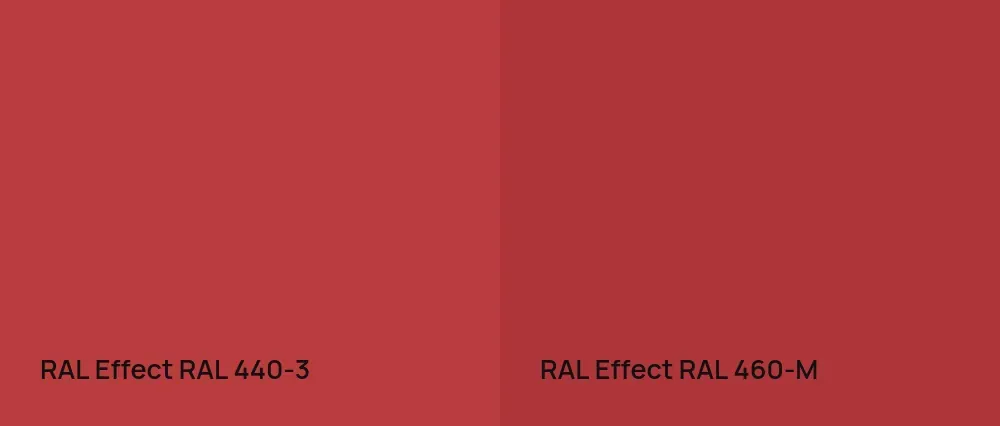 RAL Effect  RAL 440-3 vs RAL Effect  RAL 460-M