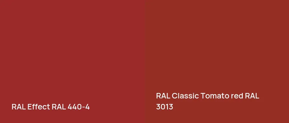 RAL Effect  RAL 440-4 vs RAL Classic  Tomato red RAL 3013