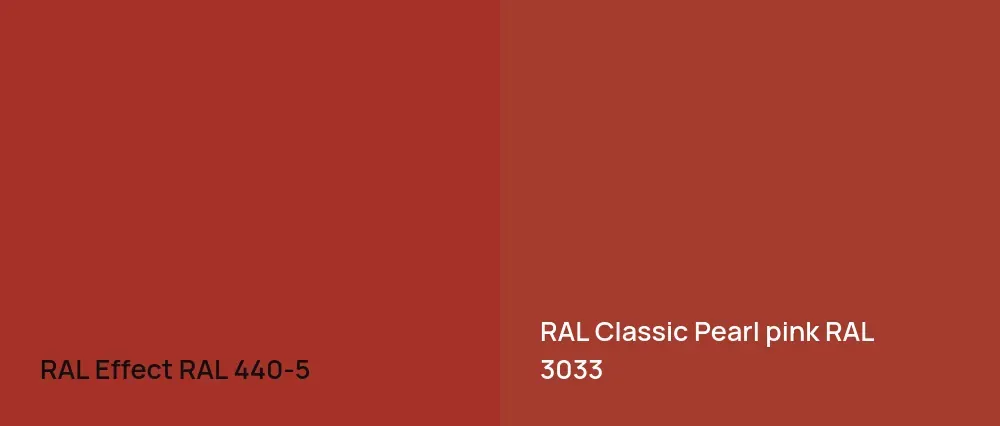 RAL Effect  RAL 440-5 vs RAL Classic  Pearl pink RAL 3033