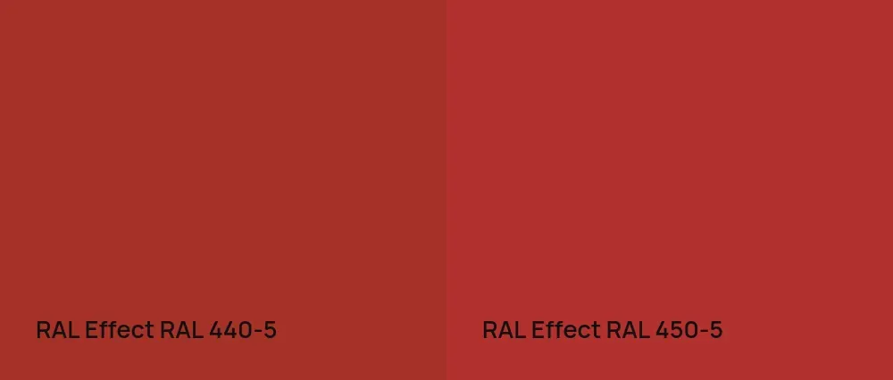RAL Effect  RAL 440-5 vs RAL Effect  RAL 450-5