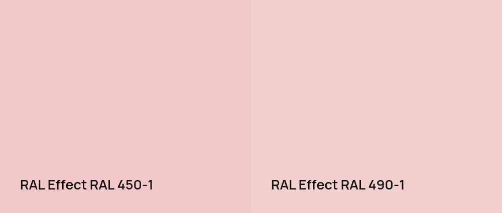 RAL Effect  RAL 450-1 vs RAL Effect  RAL 490-1