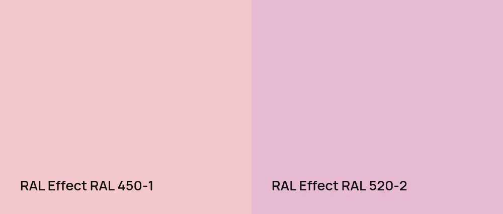 RAL Effect  RAL 450-1 vs RAL Effect  RAL 520-2