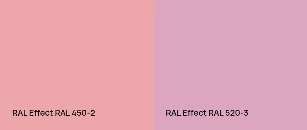RAL Effect  RAL 450-2 vs RAL Effect  RAL 520-3