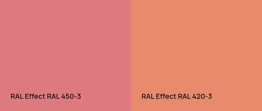 RAL Effect  RAL 450-3 vs RAL Effect  RAL 420-3