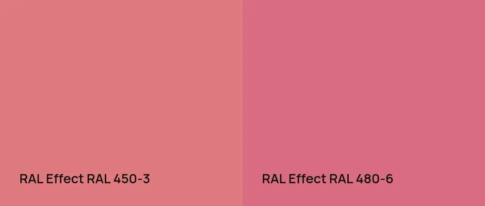 RAL Effect  RAL 450-3 vs RAL Effect  RAL 480-6