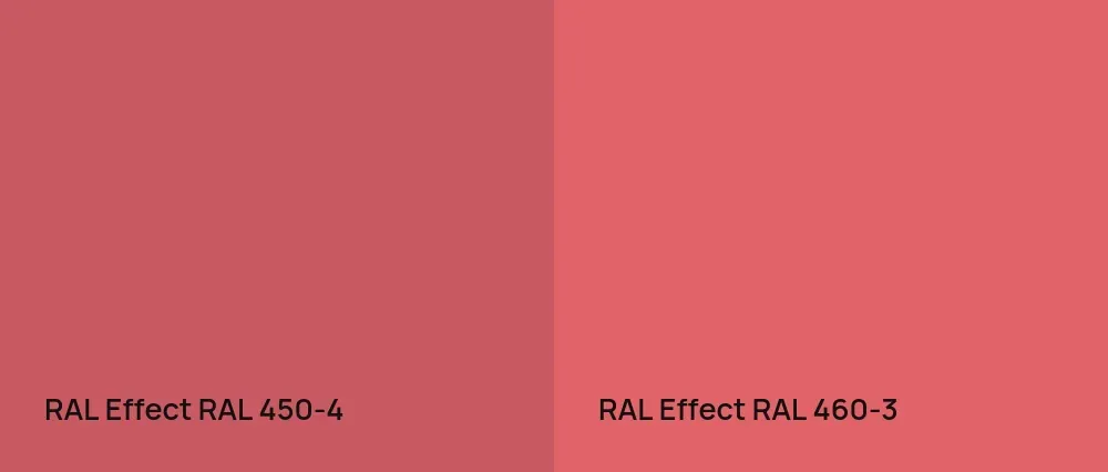 RAL Effect  RAL 450-4 vs RAL Effect  RAL 460-3