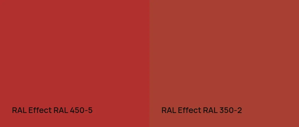RAL Effect  RAL 450-5 vs RAL Effect  RAL 350-2