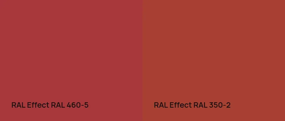 RAL Effect  RAL 460-5 vs RAL Effect  RAL 350-2