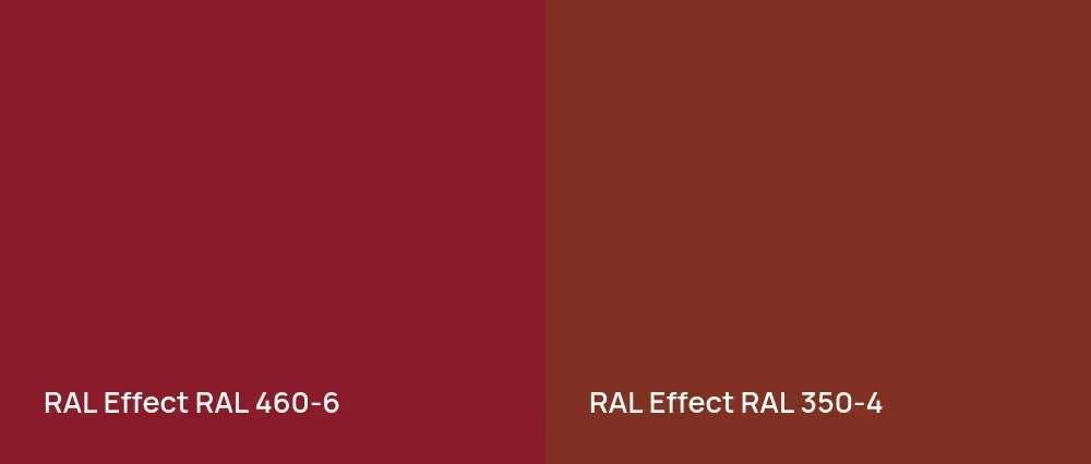 RAL Effect  RAL 460-6 vs RAL Effect  RAL 350-4