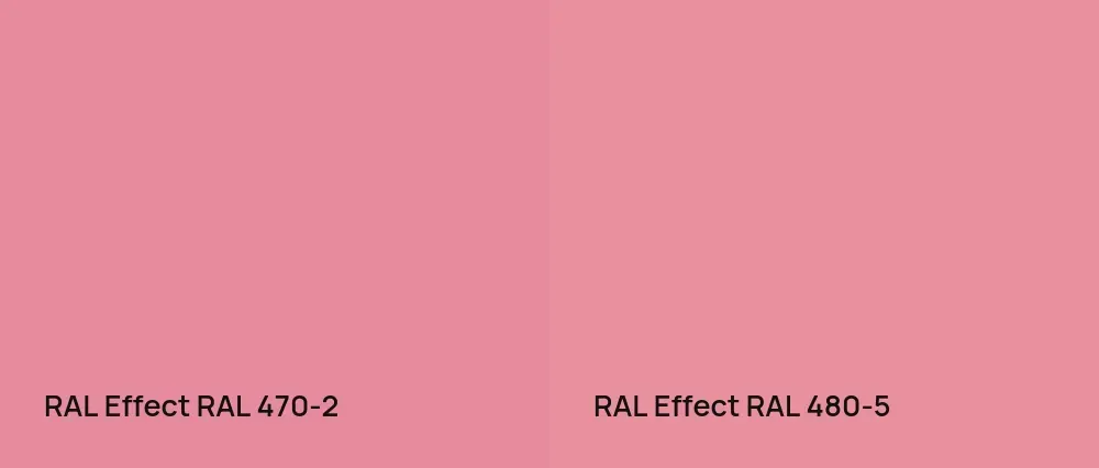 RAL Effect  RAL 470-2 vs RAL Effect  RAL 480-5