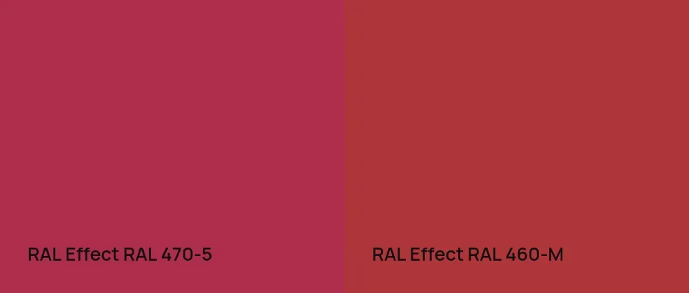 RAL Effect  RAL 470-5 vs RAL Effect  RAL 460-M