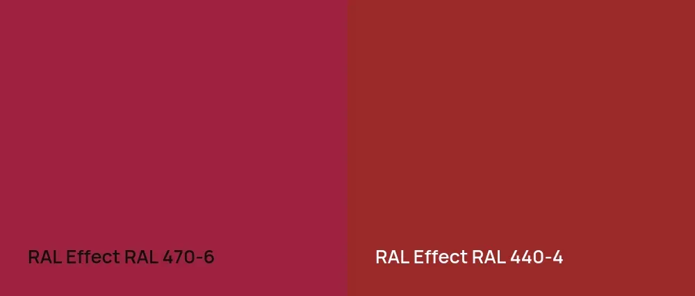 RAL Effect  RAL 470-6 vs RAL Effect  RAL 440-4