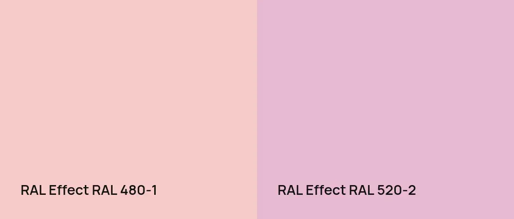 RAL Effect  RAL 480-1 vs RAL Effect  RAL 520-2