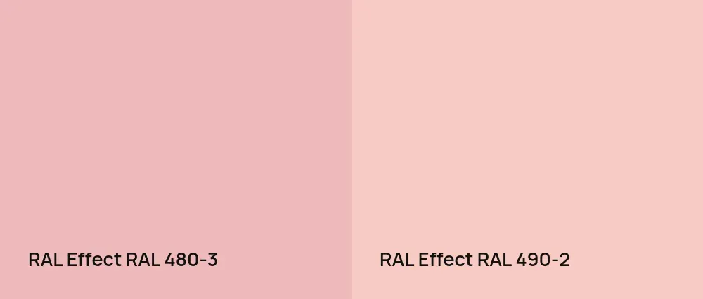 RAL Effect  RAL 480-3 vs RAL Effect  RAL 490-2